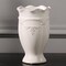 Ceramic Vases-Flower vase for centerpirces, Modern Farmhouse Home Decor Vase, Handmade White vase for Home Decoration/Entryway/Mantel/Bookshelf-Wavy Texture vase Mouth(Small)
